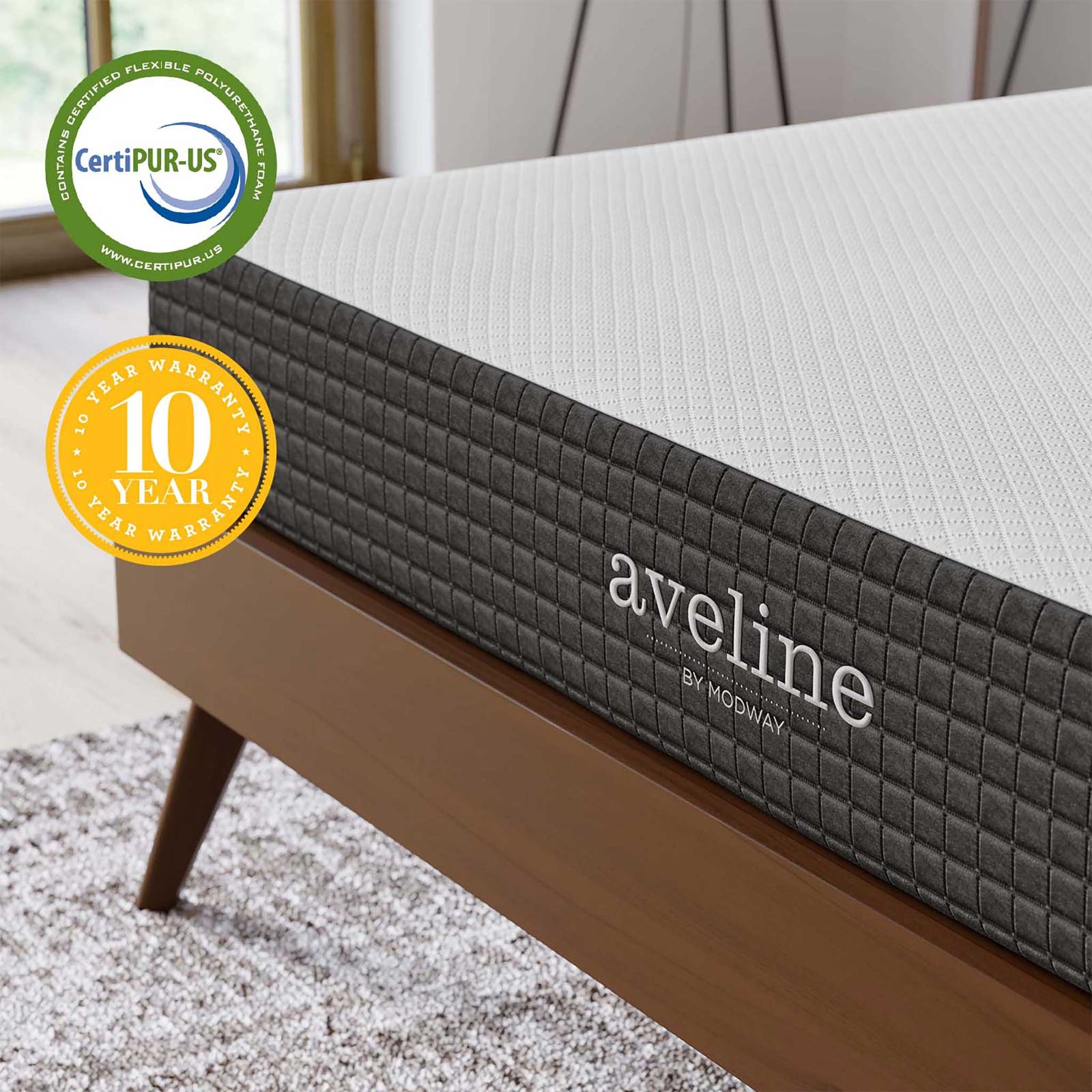 Aveline 8" Gel-Infused Memory Foam Mattress White