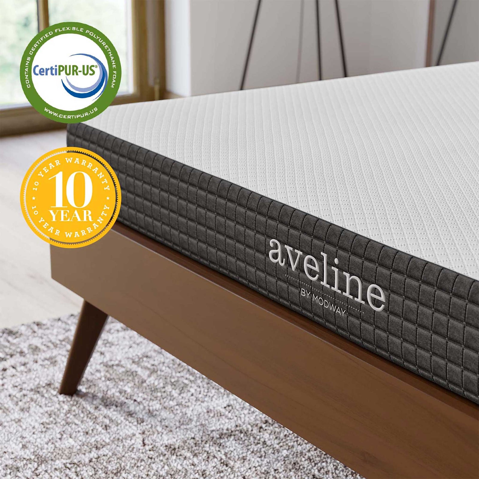 Aveline 6" Gel-Infused Memory Foam Mattress White