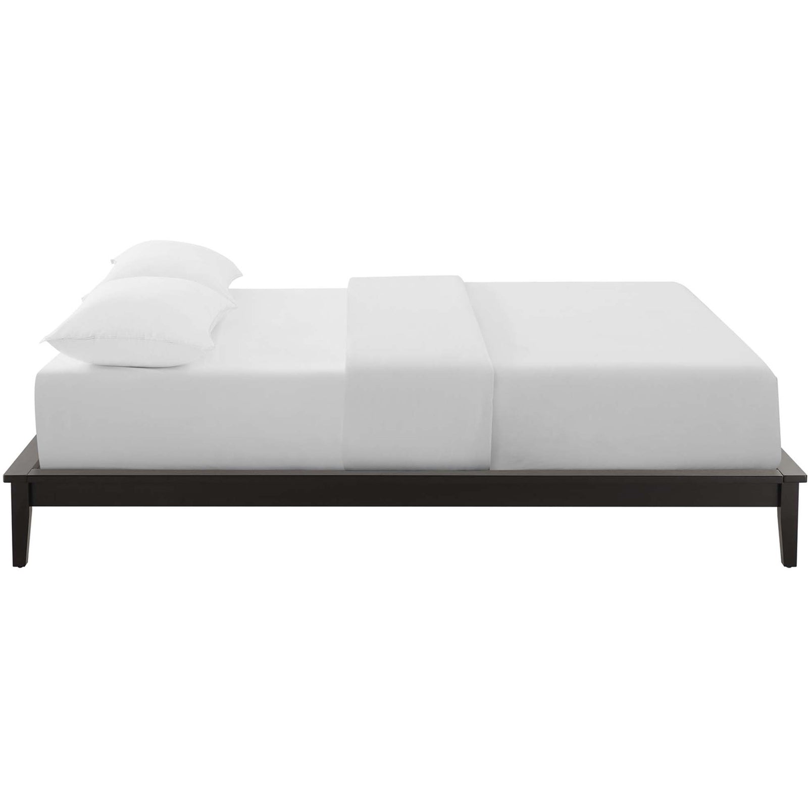 Lennon Wood Platform Bed Frame Cappuccino