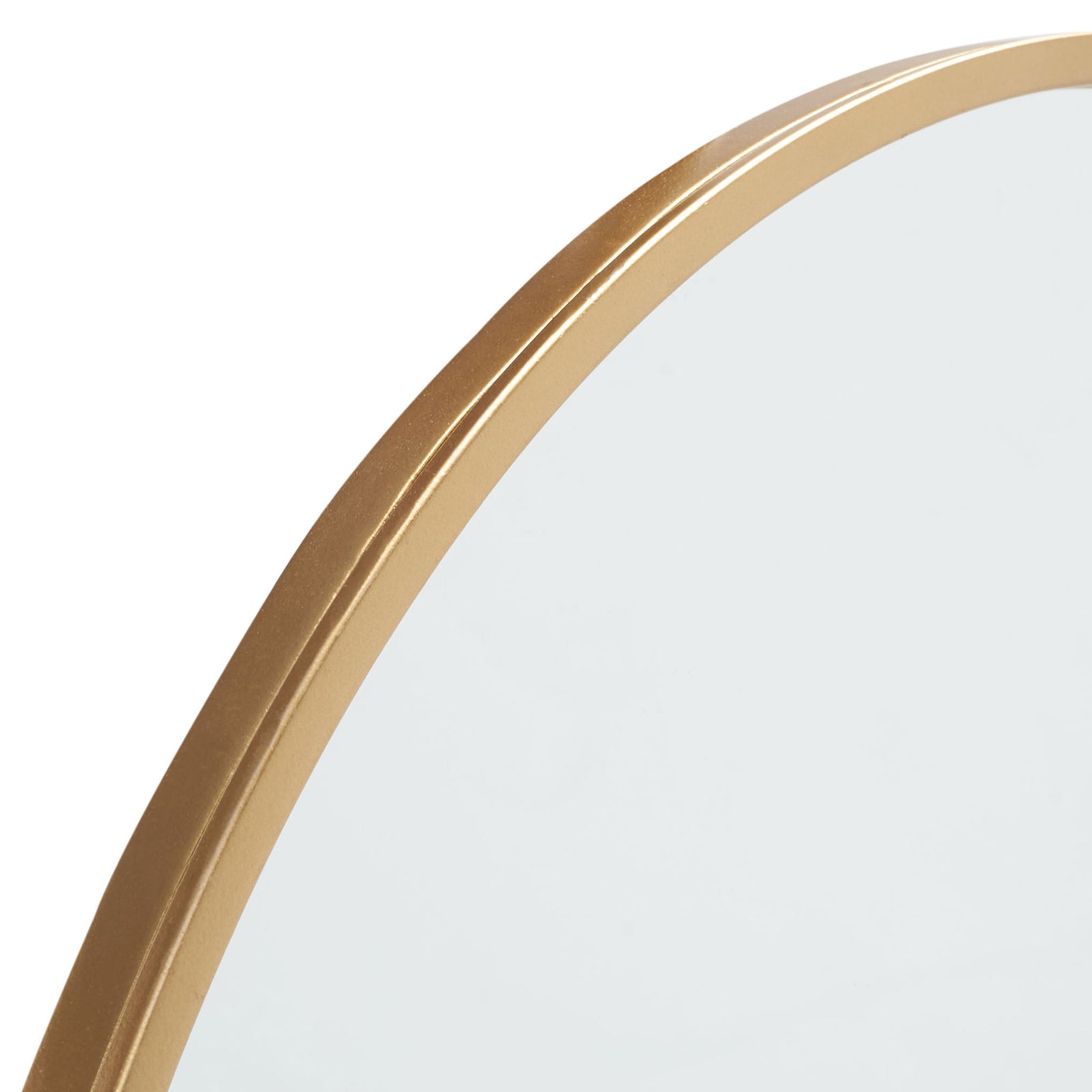 A slim gold frame curves along the mirror's edge for a refined finish || MRR1051A || detail_studio