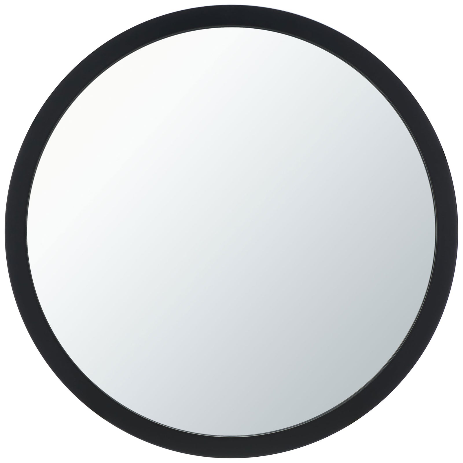 A broad reflective surface and smooth black metal frame lend modern contrast to any wall || MRR2006C || front_studio