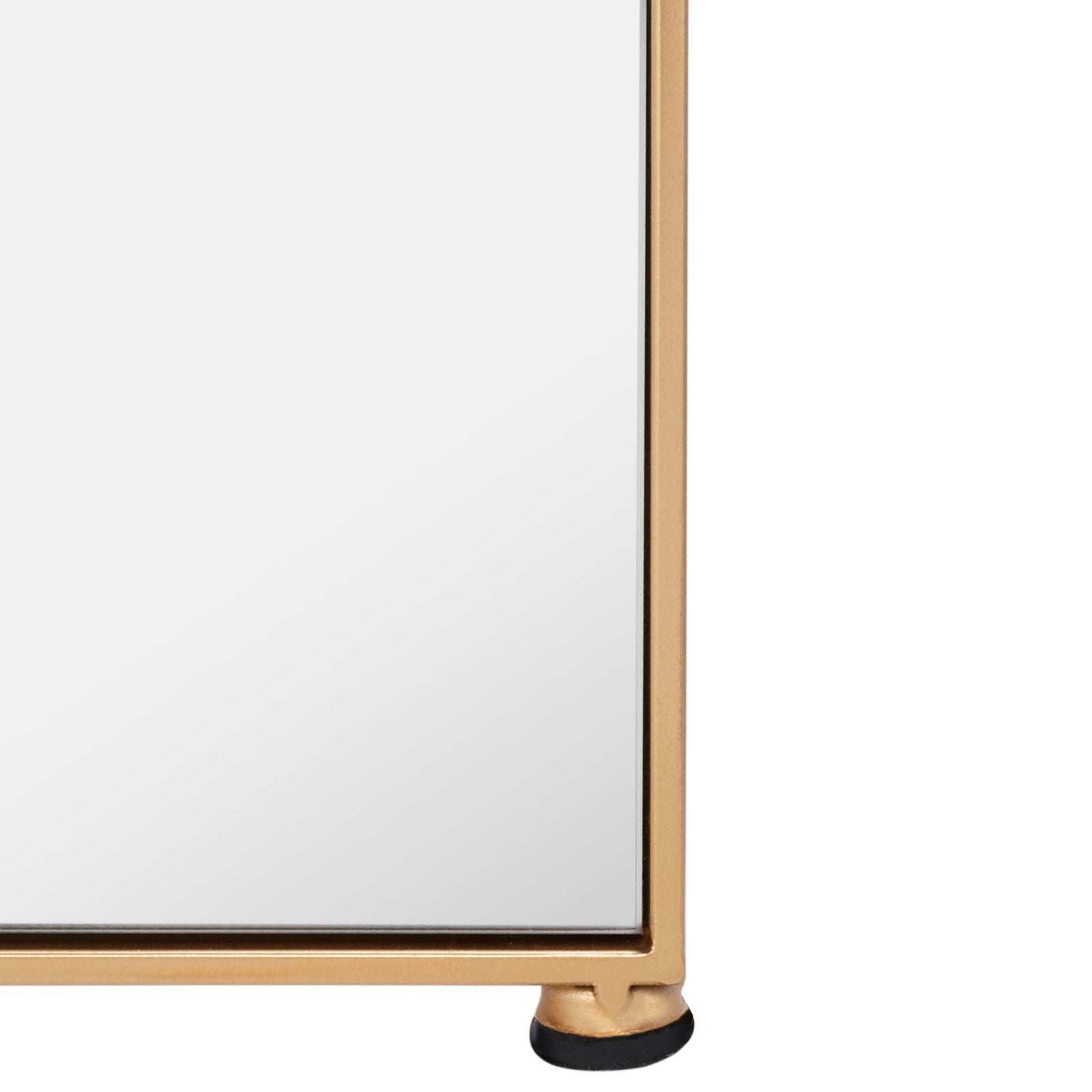 A brass-finished frame rests on a rounded foot with a dark base || MRR2008A || leg_studio