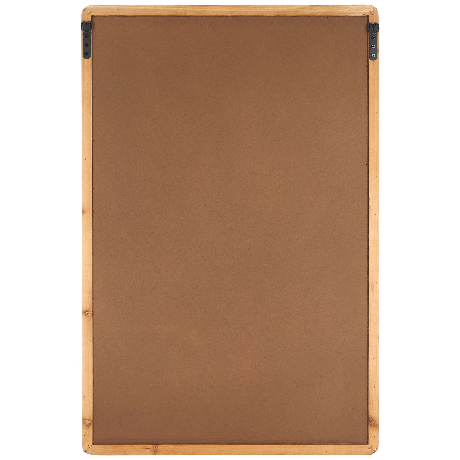 Natural wood frame encloses a sturdy back panel with two metal hanging brackets || MRR9019A || back_studio
