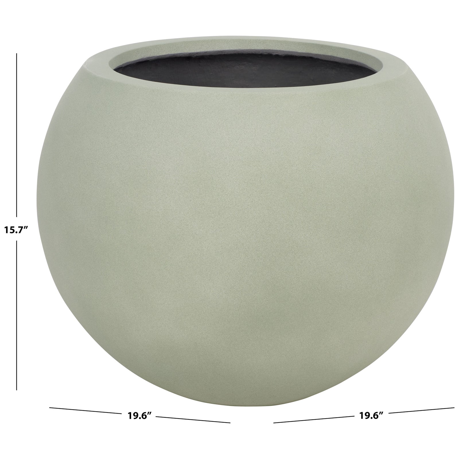 Large sage planter measures 19.6 inches wide and 15.7 inches high. || PAT1519E || dimension_studio