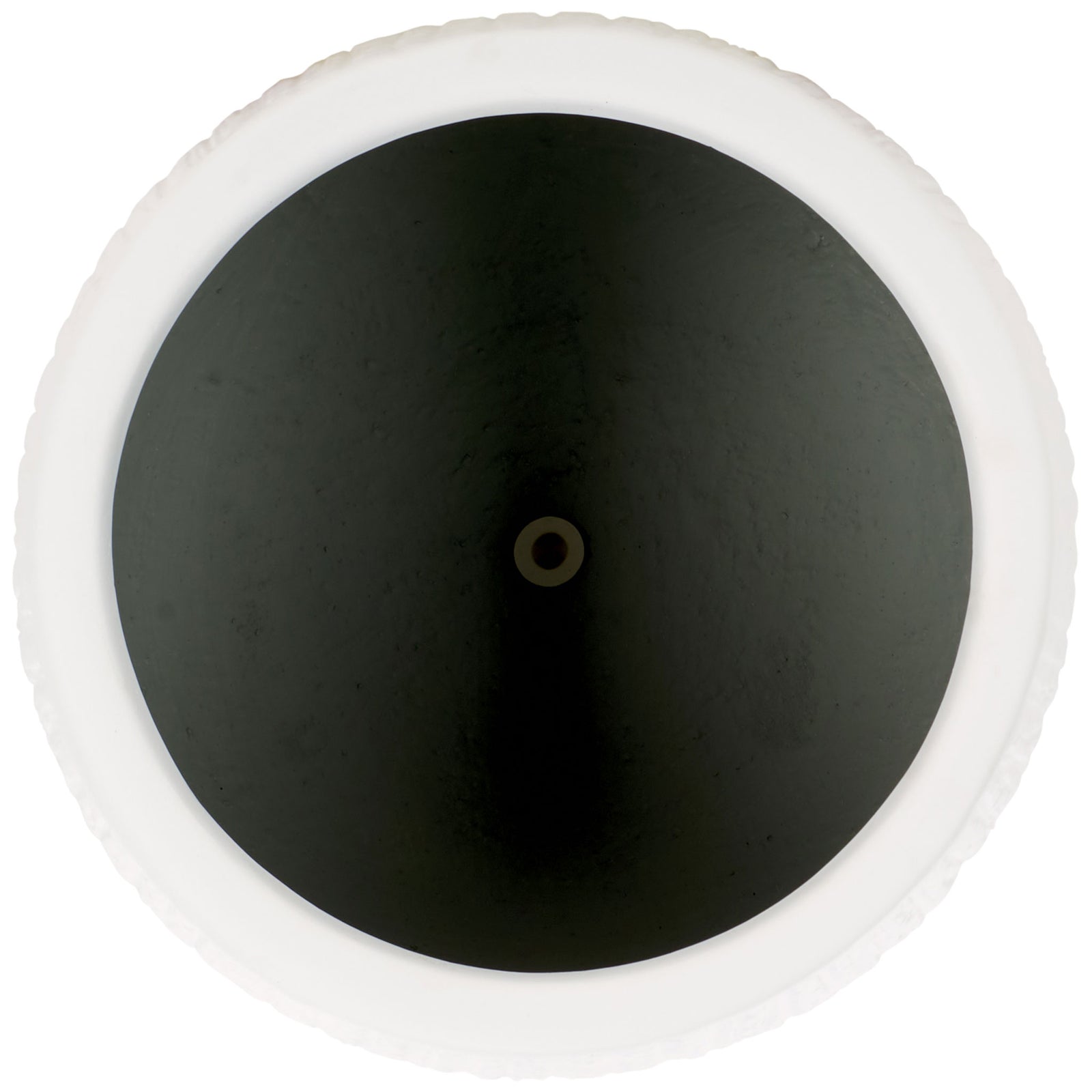 A thick white rim surrounds the dark interior and central drainage hole || PAT1523C || top_studio