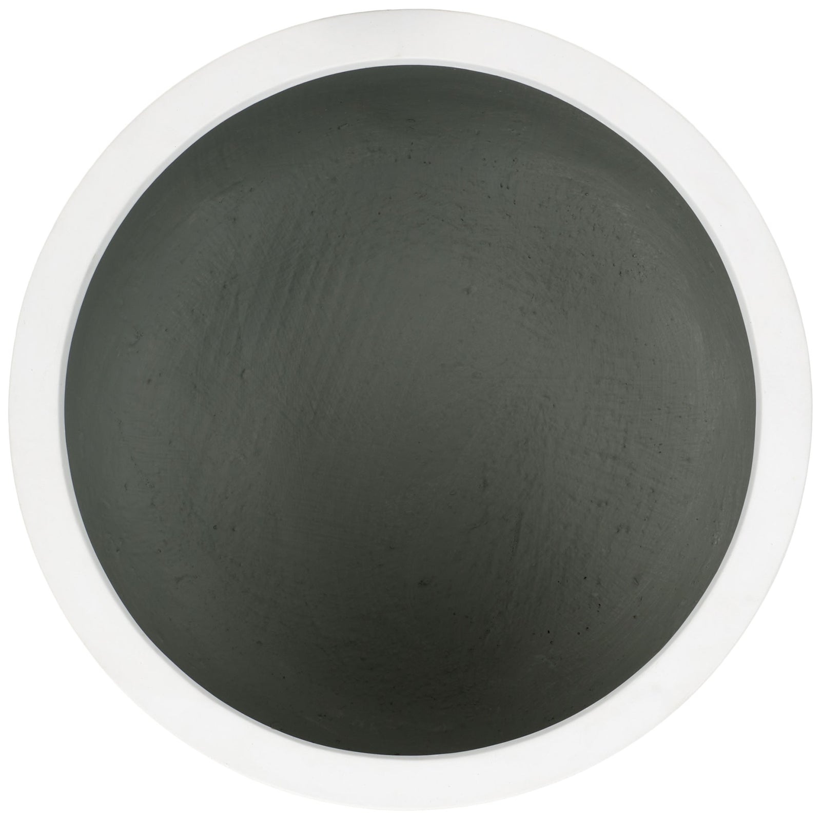 A wide white rim surrounds the planter's roomy charcoal-gray interior || PAT1530C-SET2 || top_partial_studio