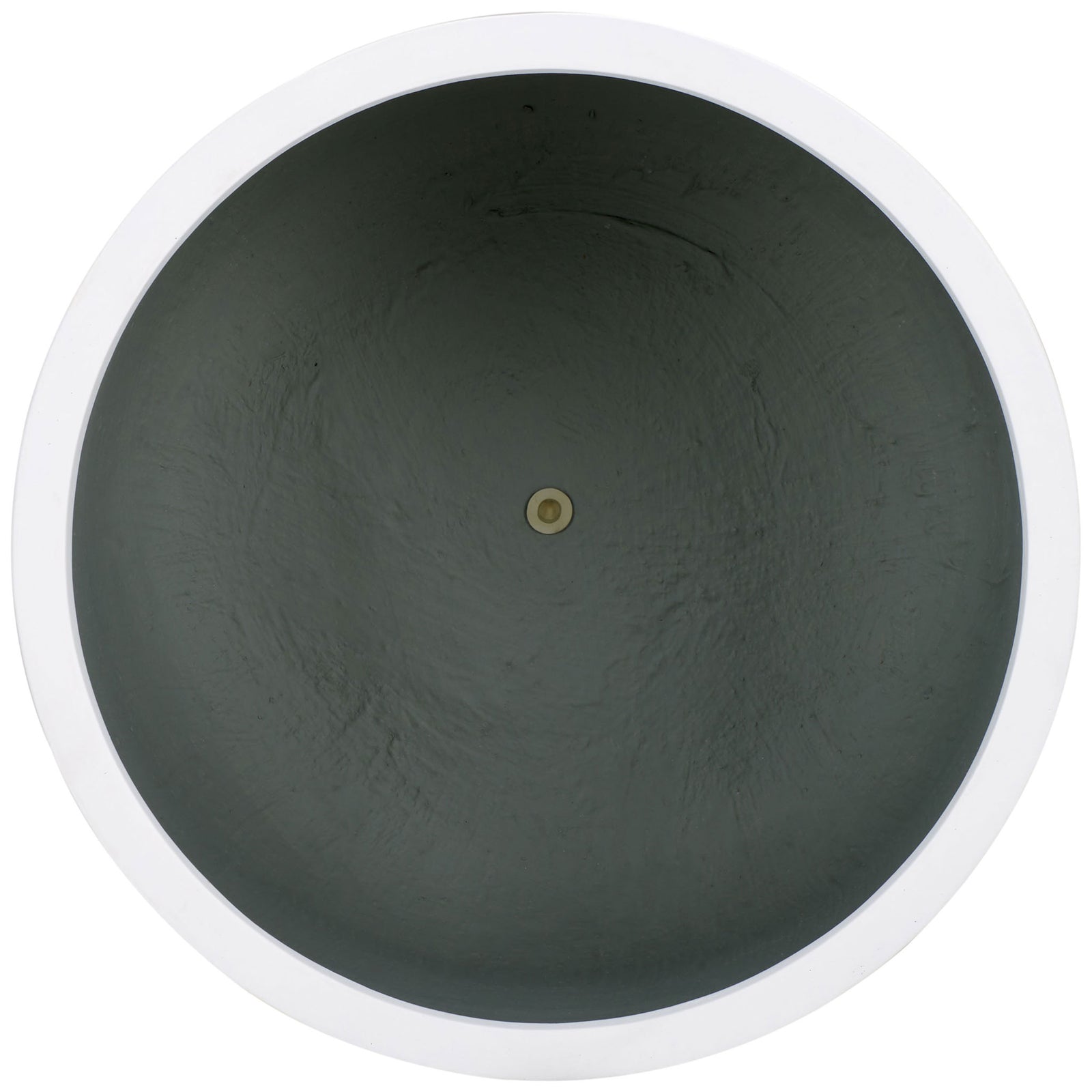 A wide white rim frames a generous gray interior with a small centered drainage opening || PAT1531C || top_studio