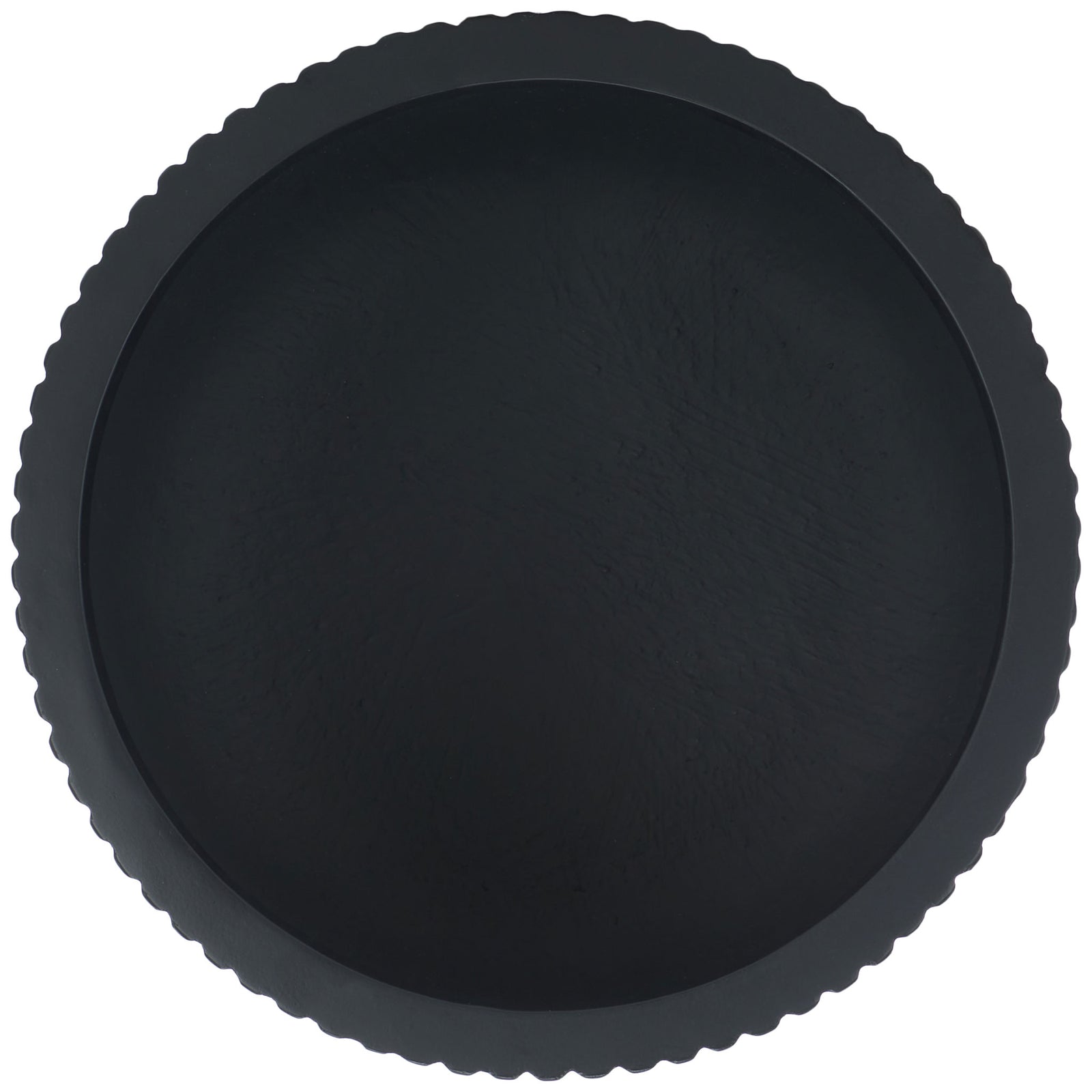A softly scalloped black rim encircles a deep, wide space for greenery. || PAT1532A-SET2 || top_partial_studio