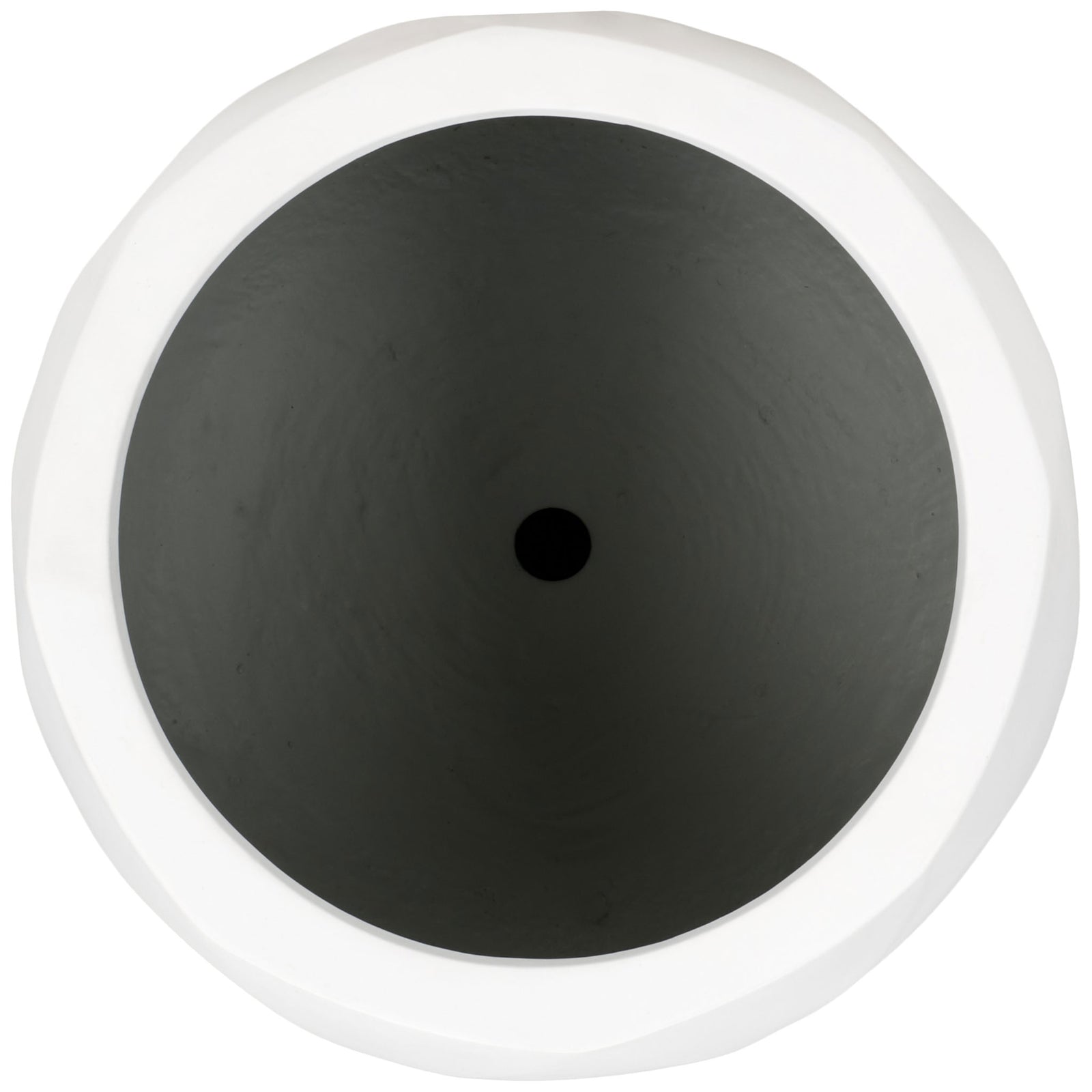A generous white rim surrounds a deep interior with a drainage hole. || PAT1536C-SET2 || top_partial_studio