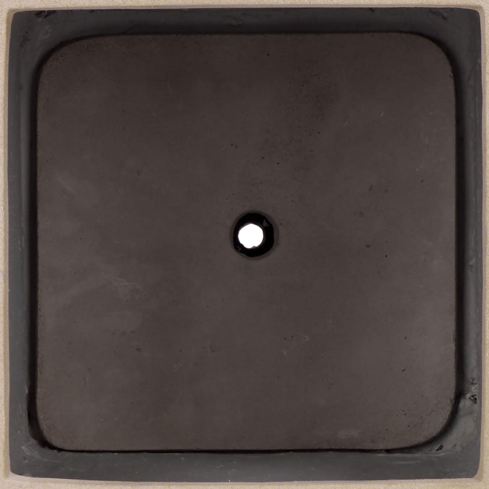 A square planting well contains a drainage hole to support healthy greenery. || PAT1543B || top_studio