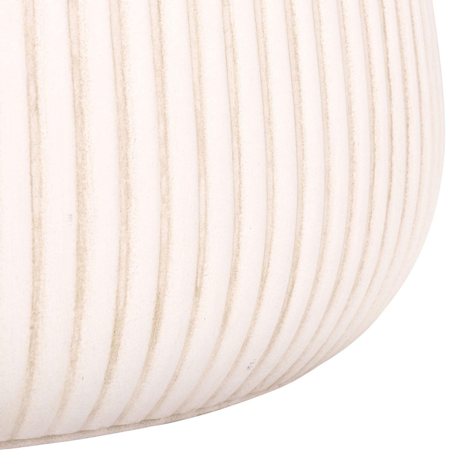 Vertical ribs flow into the beige planter's rounded base for a cohesive silhouette || PAT4601B-SET3 || leg_studio