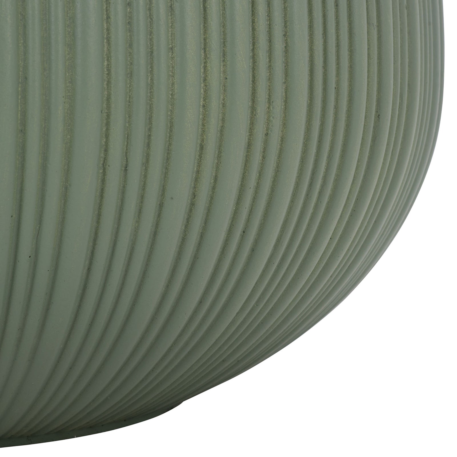 Raised green ribs sweep toward a gently tapered planter base. || PAT4602C-SET3 || leg_studio