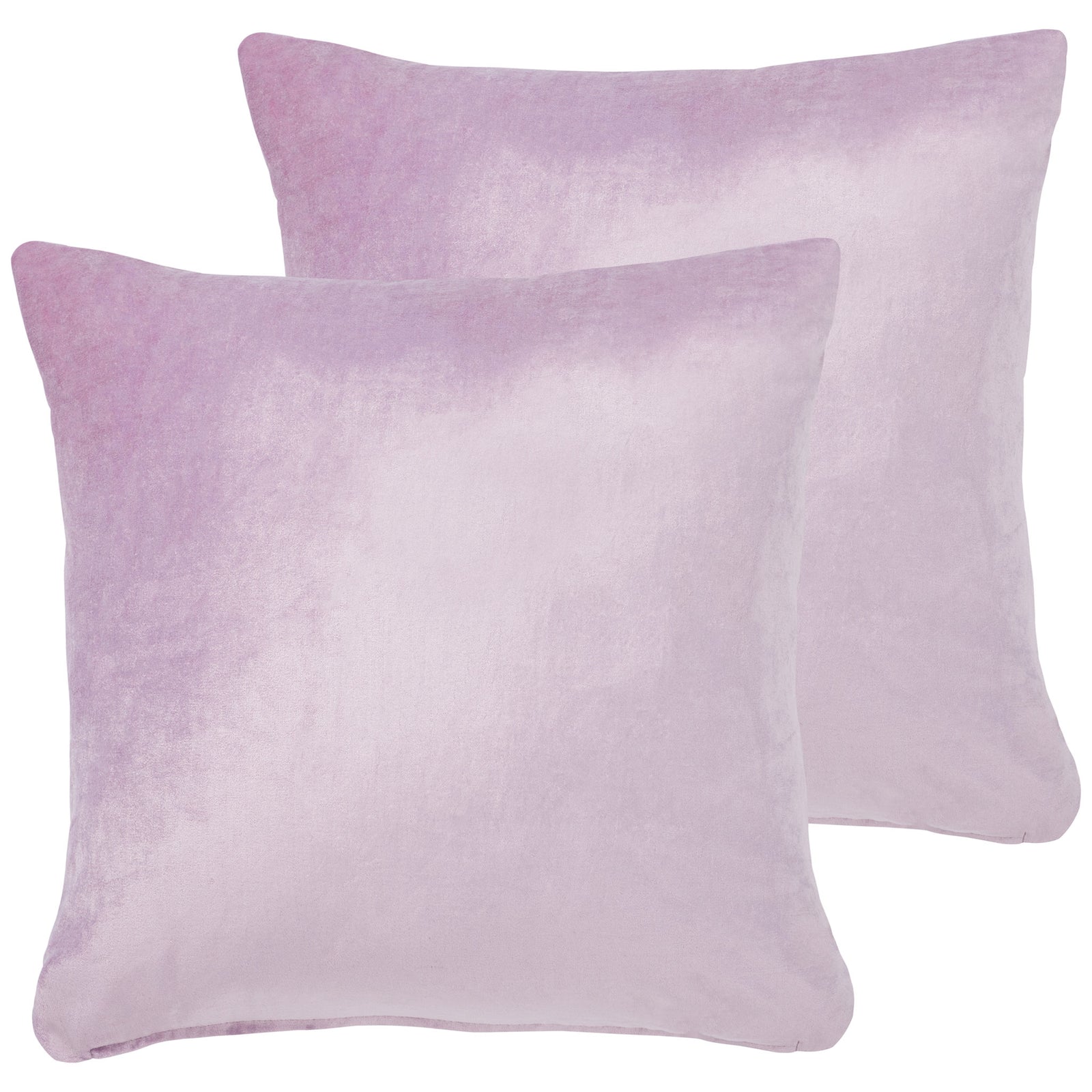 A pair of 22-inch lavender pillows lends gentle color and a softly luminous finish. || PLS500D-2222-SET2 || front_multi_studio