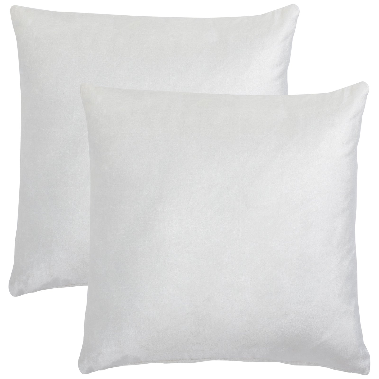 A pair of 22-inch ivory pillows blends a gentle sheen with versatile neutral color || PLS503A-2222-SET2 || front_multi_studio