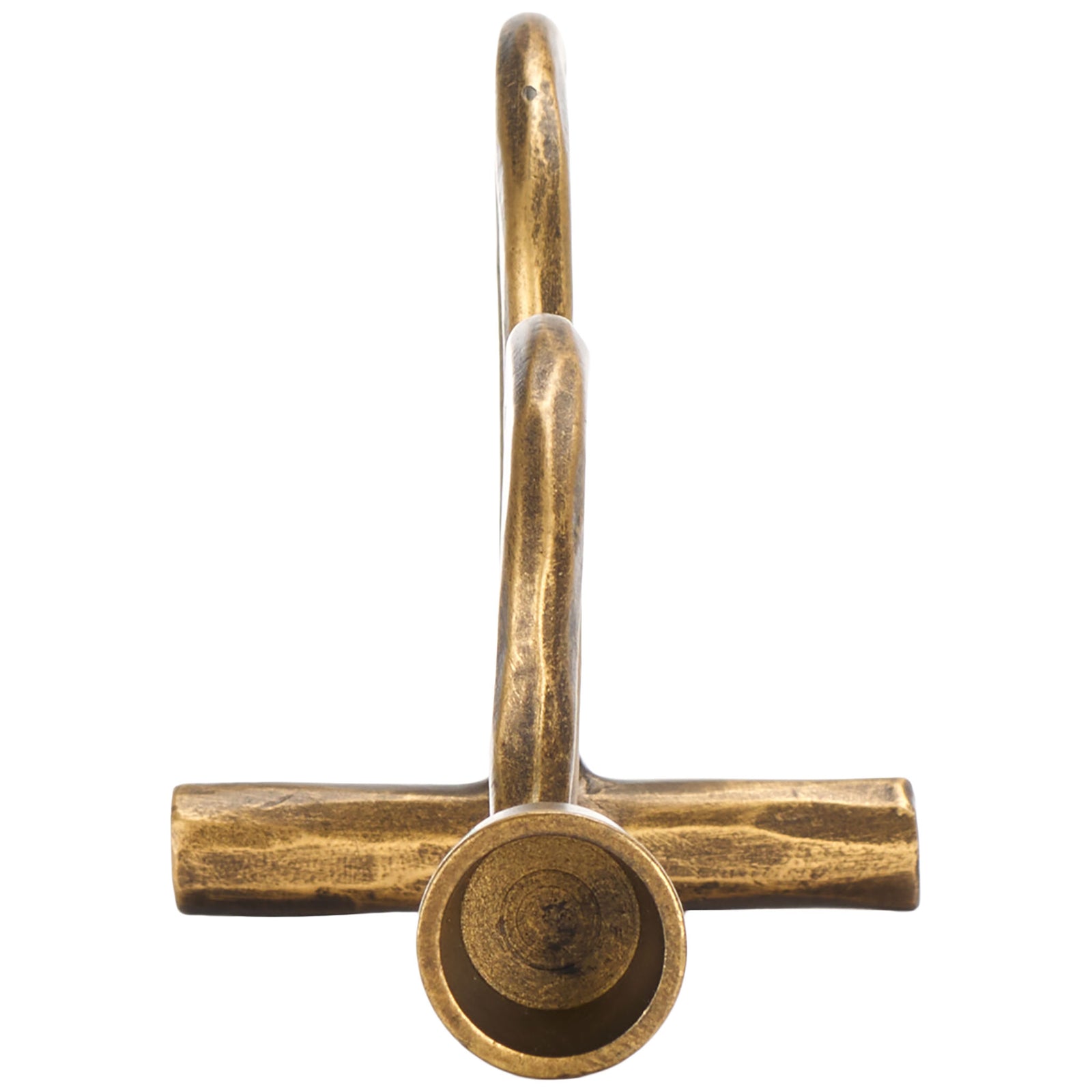 The round taper cup and cylindrical crossbar foot show off the holder's warm gold metalwork. || RDC2500A-SET2 || top_partial_studio