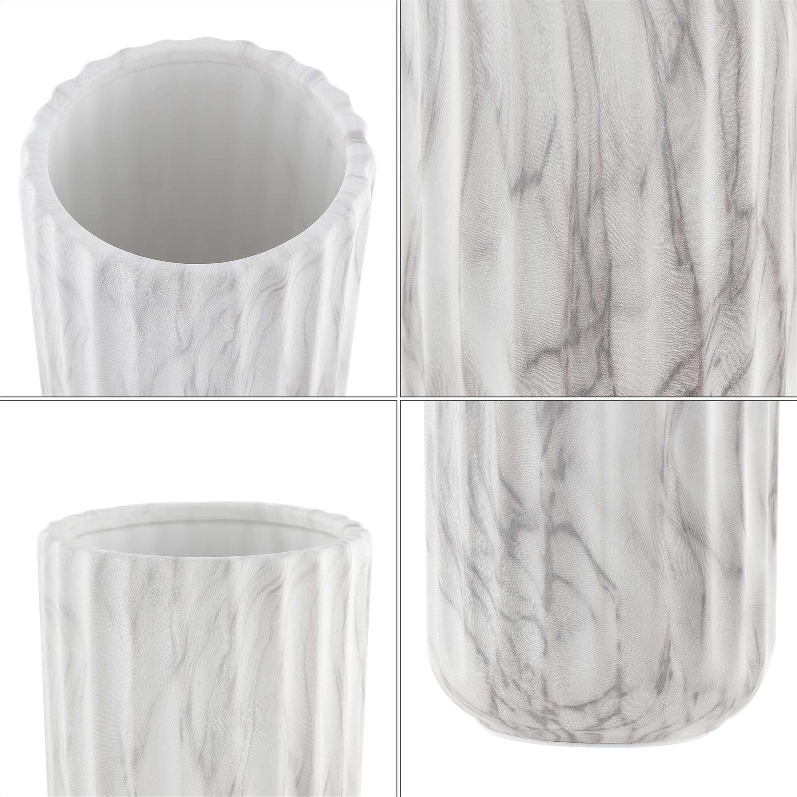 Sculpted fluting and marble veining lend artful depth from rim to base || RDC4022A || detail_studio