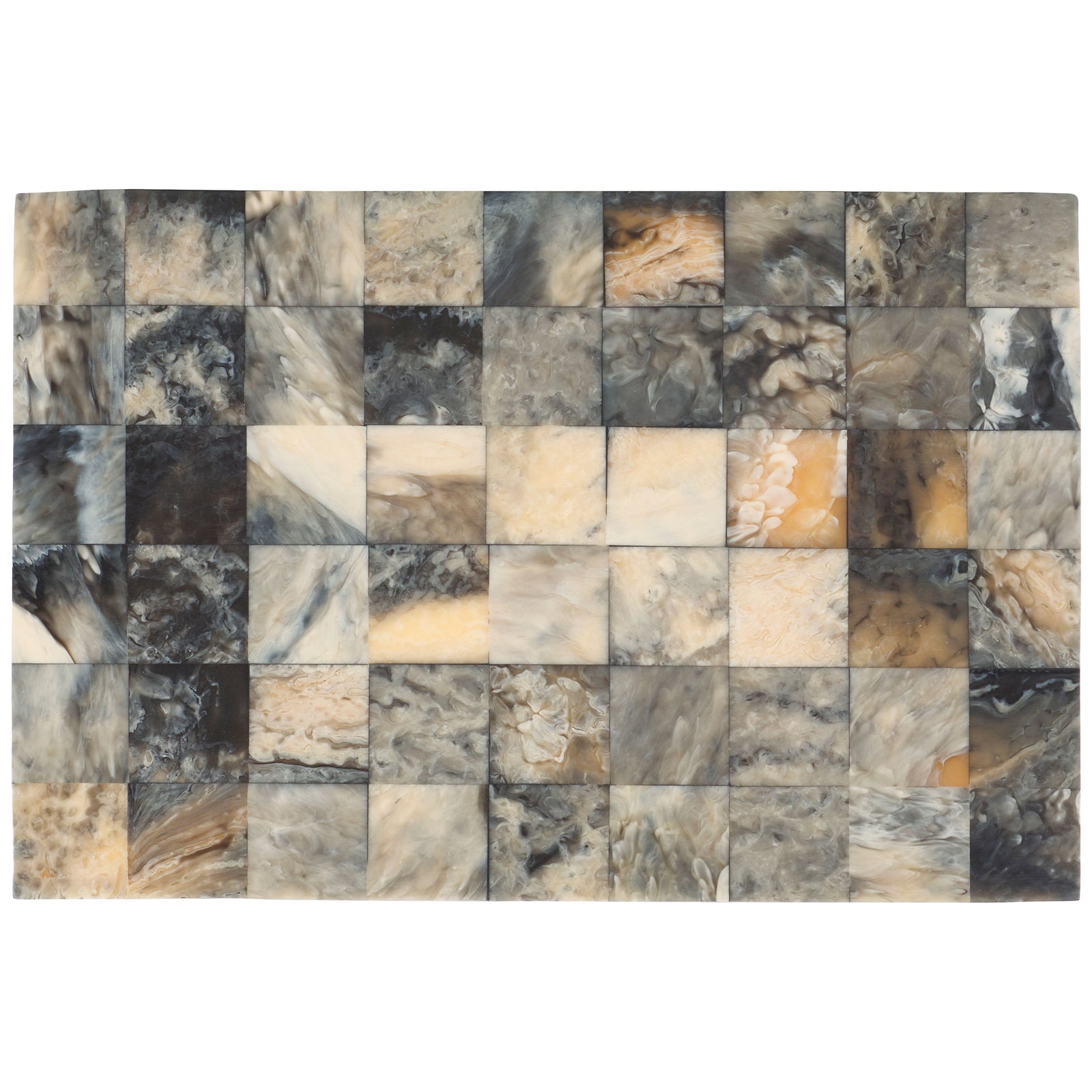 The larger box's lid features a grid of polished, stone-look squares in warm and cool tones. || RDC5004A-SET2 || top_partial_studio