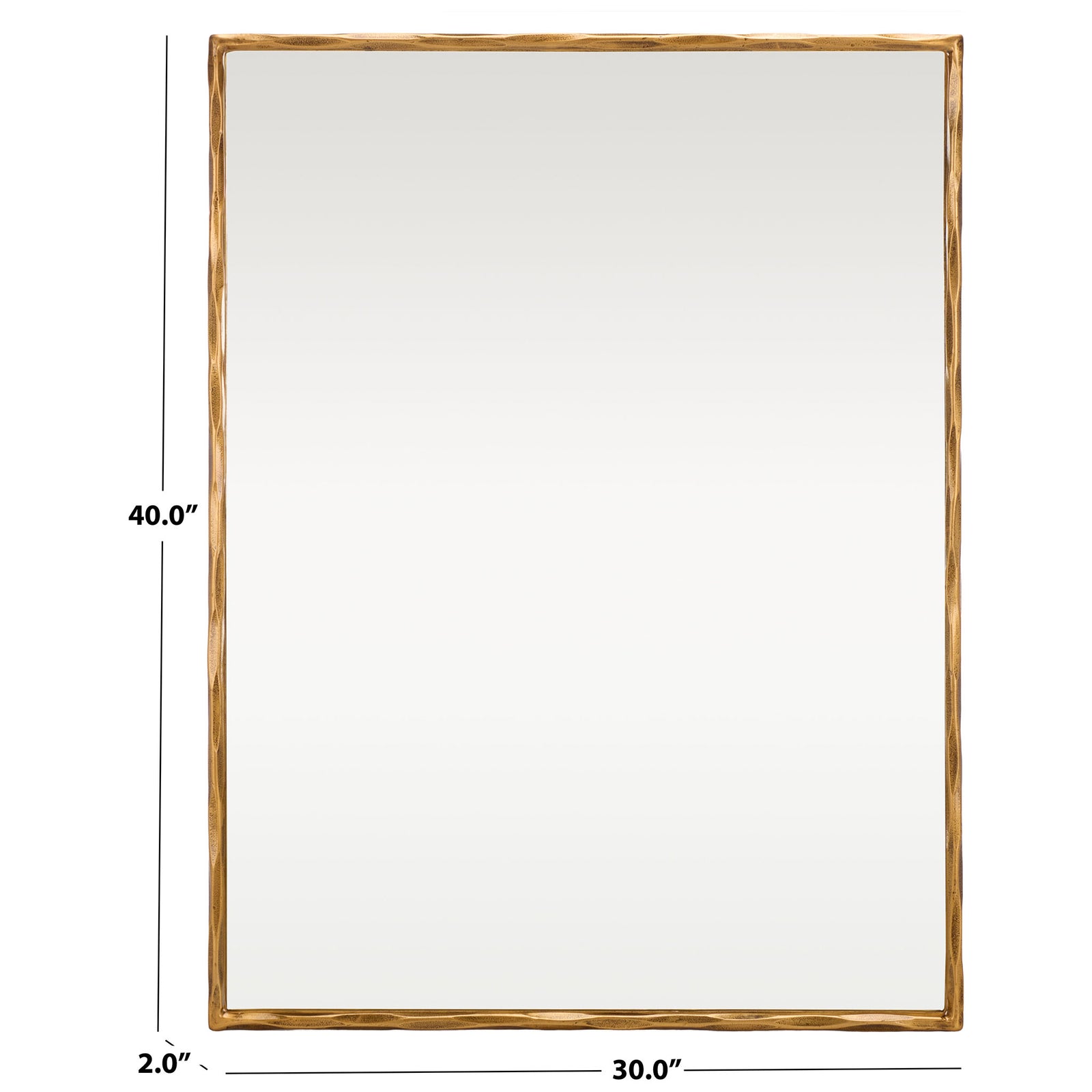 Tristan Rectangle Mirror Brass