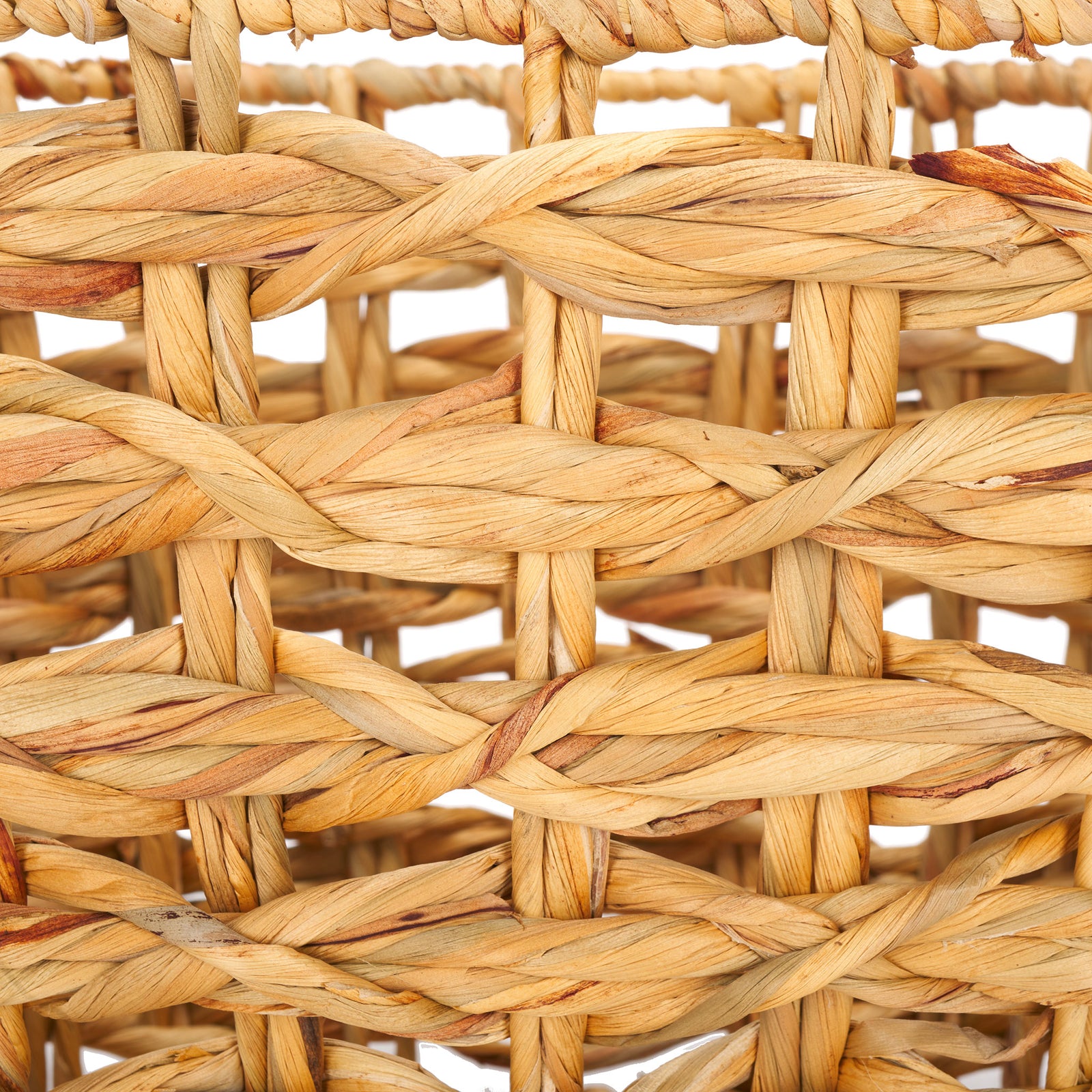 Warm, honey-colored water hyacinth strands form an open lattice with rich organic texture. || STG1806A || swatch_studio