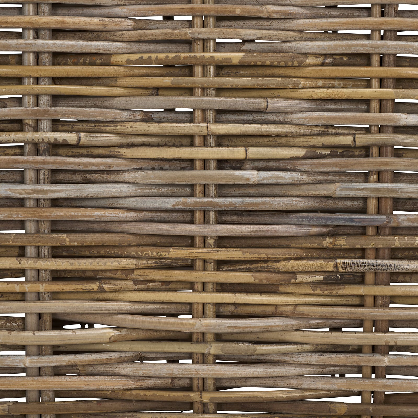 Varied tan and gray tones create earthy depth in the trunk's textured rattan weave. || STG6506A || swatch_studio