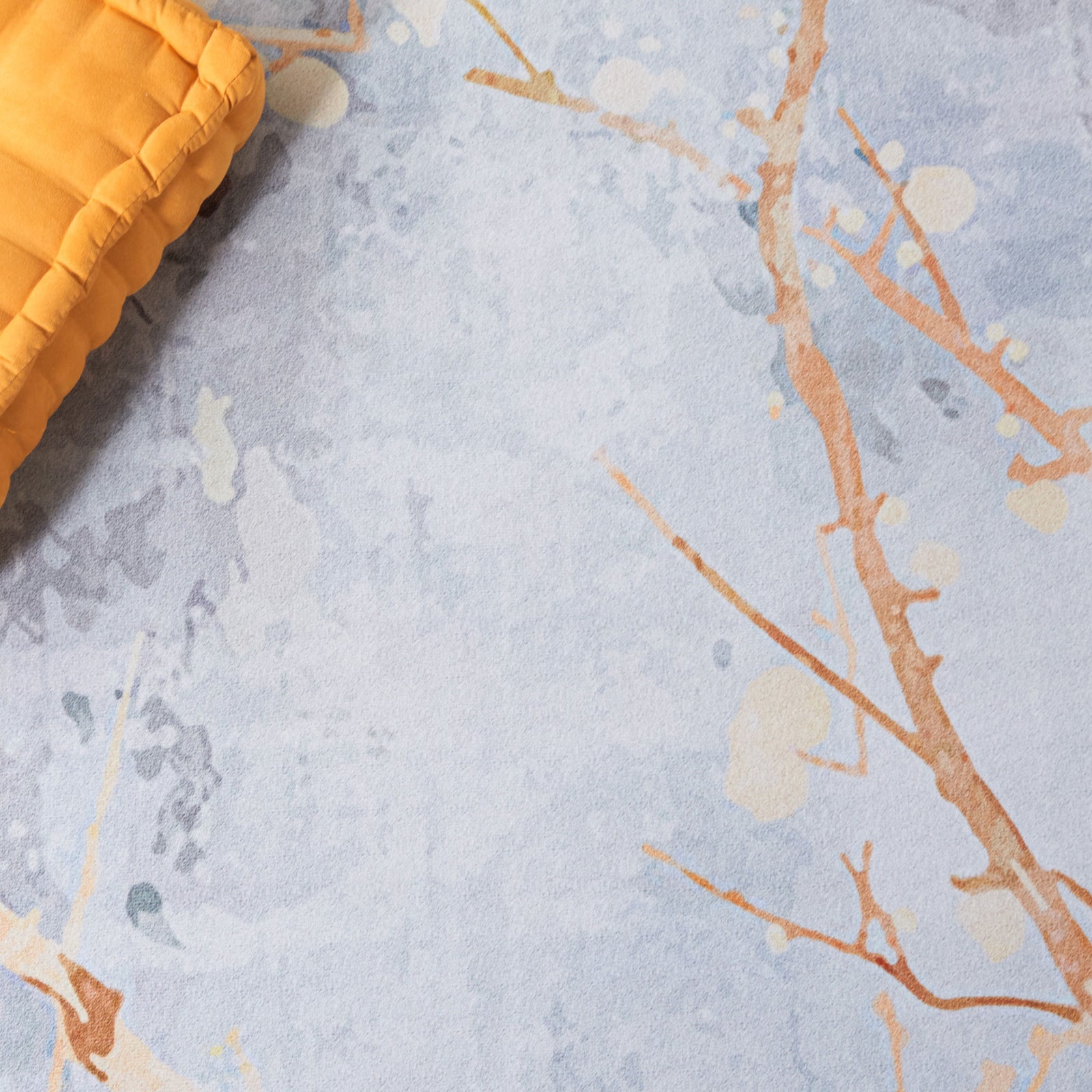 Soft watercolor pattern with warm branch accents adds visual depth || TAC811F-5 || detail_room