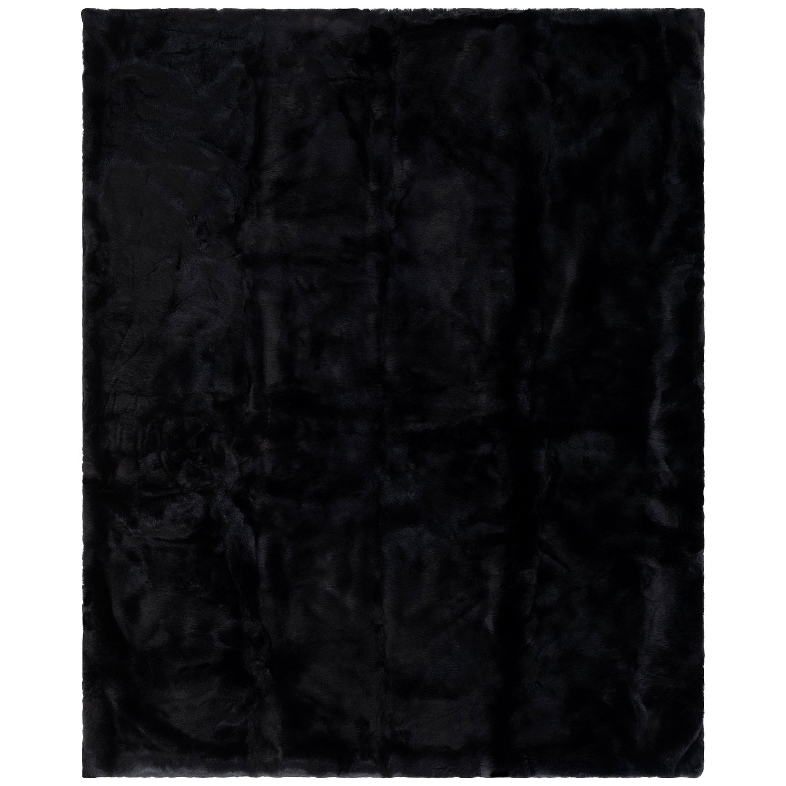 Rich black faux fur gives the throw an even, plush surface. || THR701A-5060 || top_studio