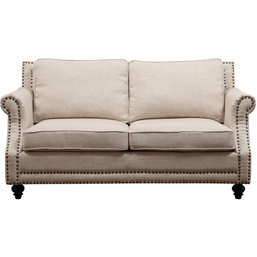 Canton Linen Loveseat Beige