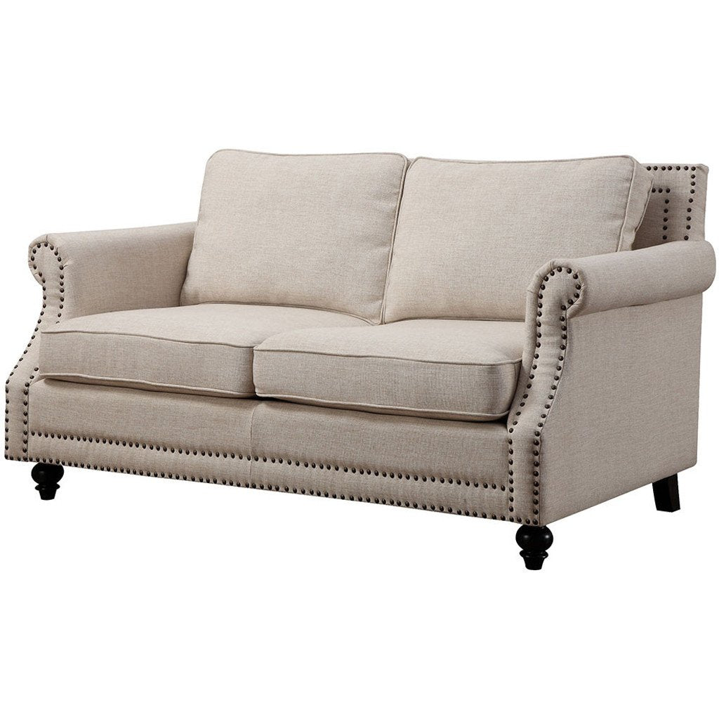 Canton Linen Loveseat Beige