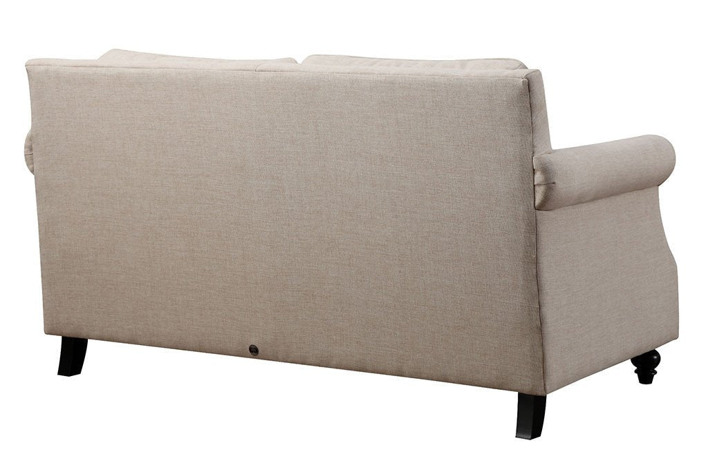 Canton Linen Loveseat Beige