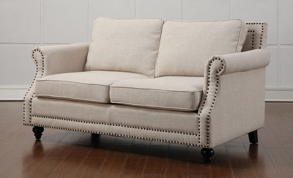 Canton Linen Loveseat Beige