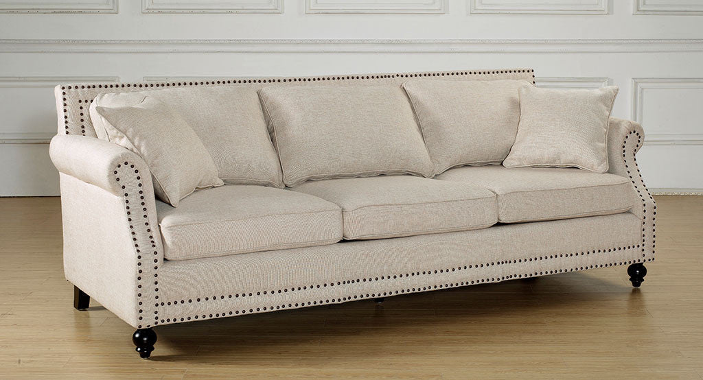Canton Linen Sofa Beige