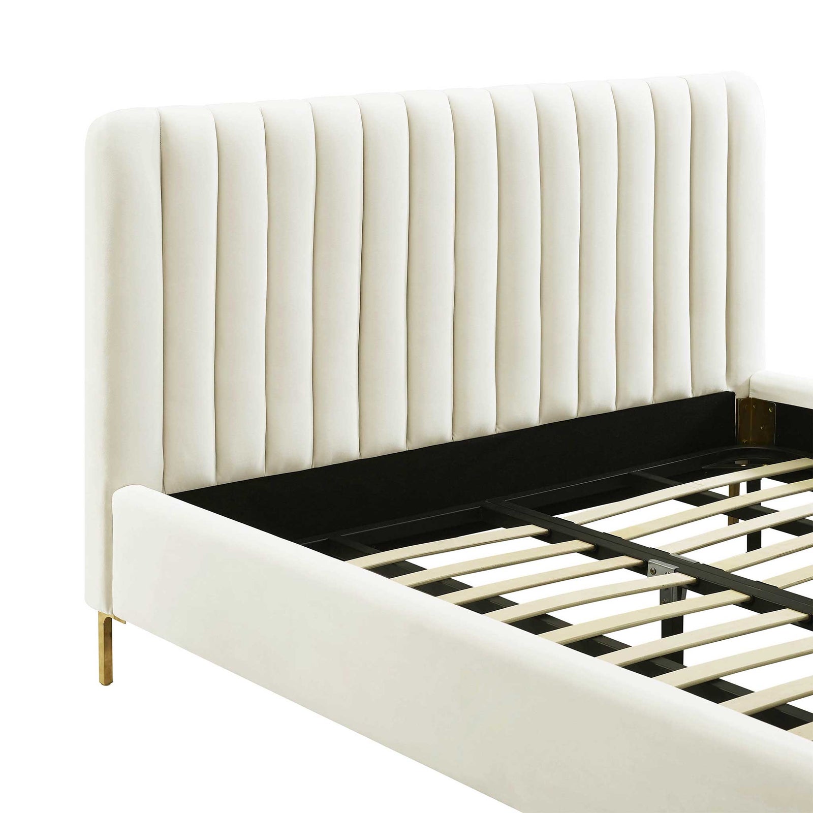 Angelina Velvet Bed Cream