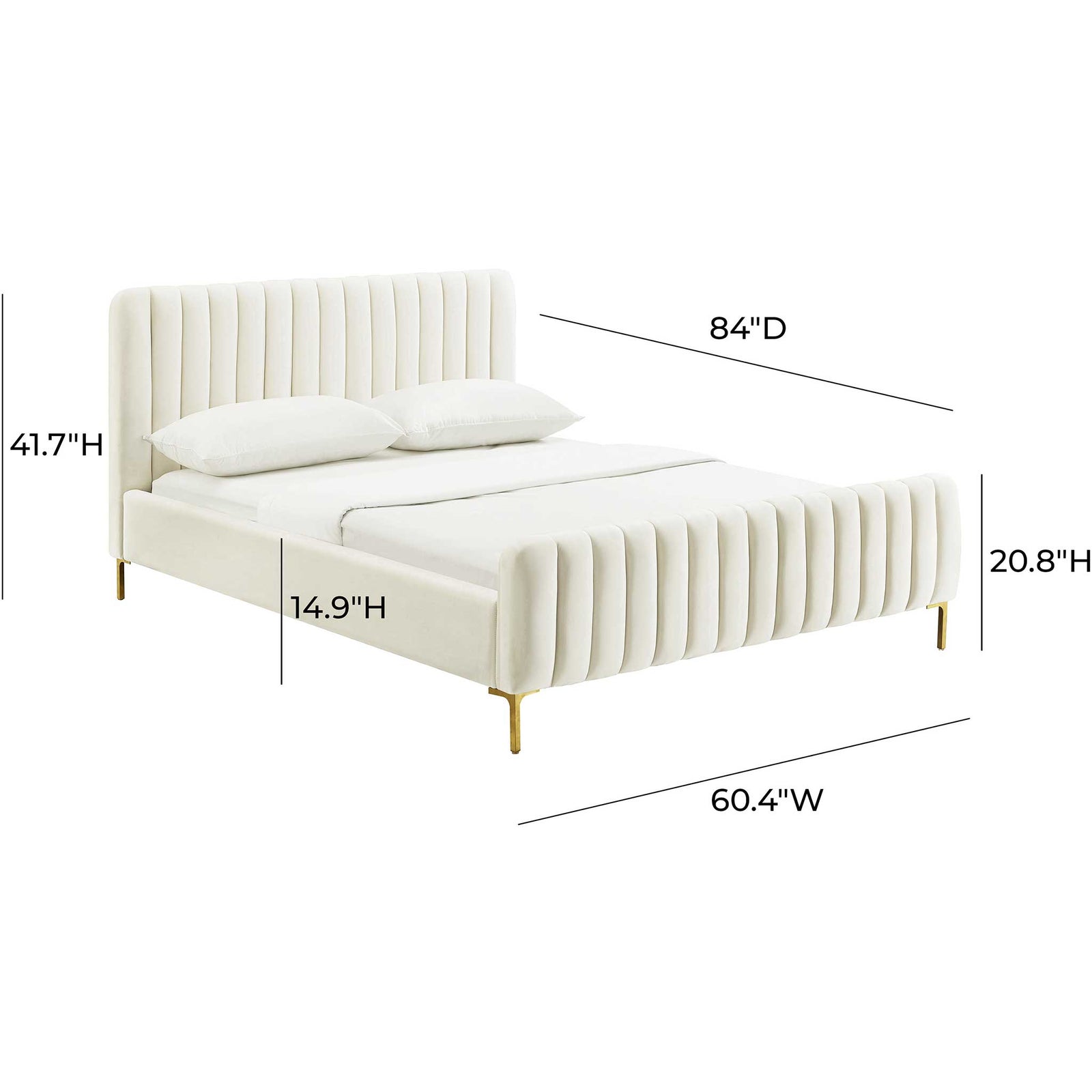 Angelina Velvet Bed Cream