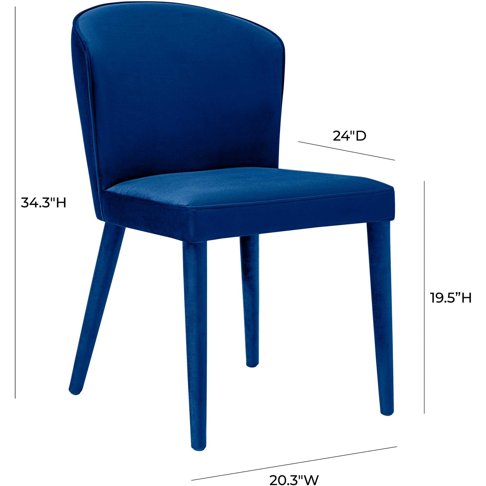 Mason Velvet Chair Navy