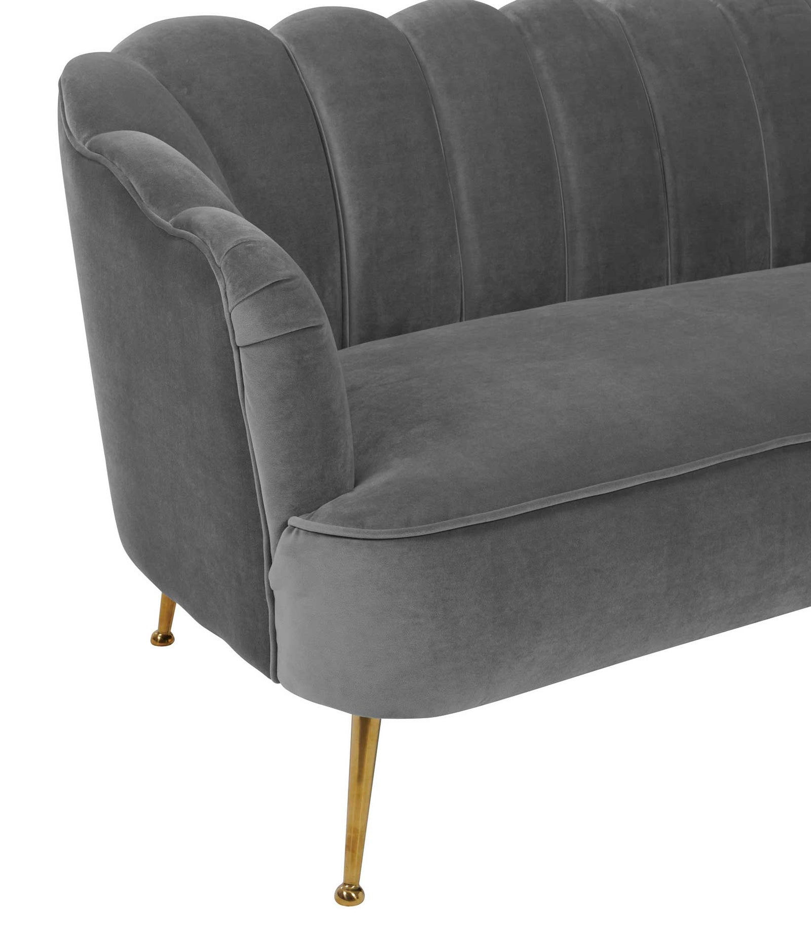Dalton Velvet Sofa Gray