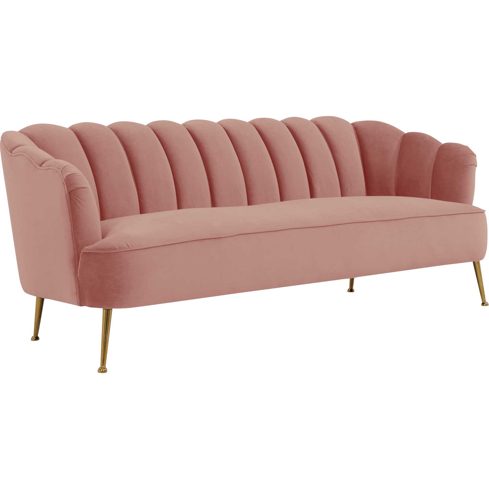 Dalton Velvet Sofa Blush