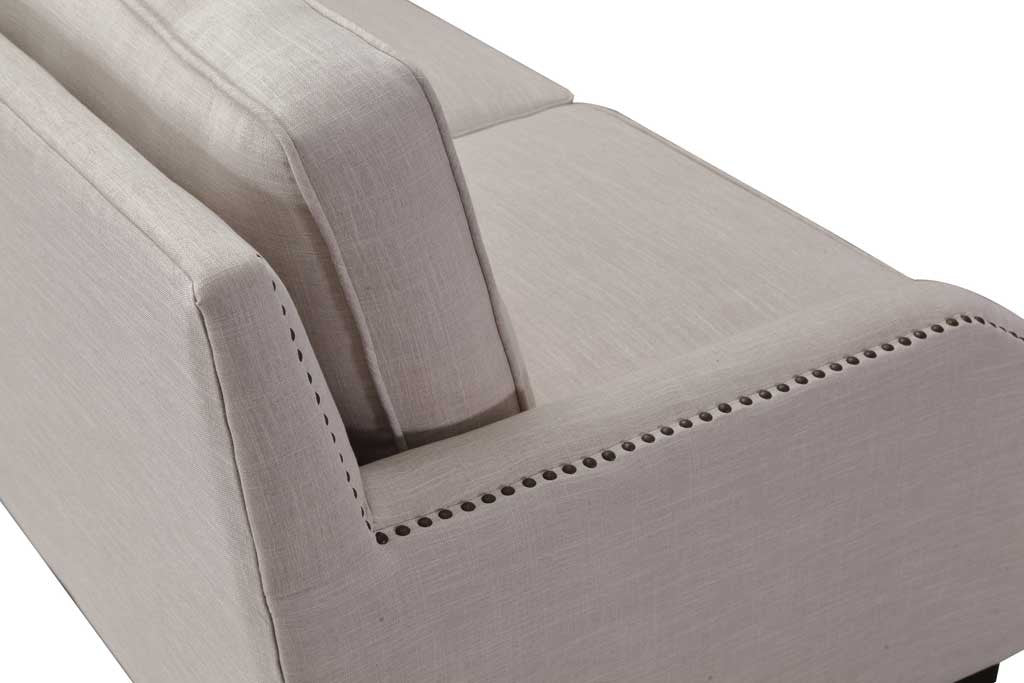 Halluin Beige Linen Sofa