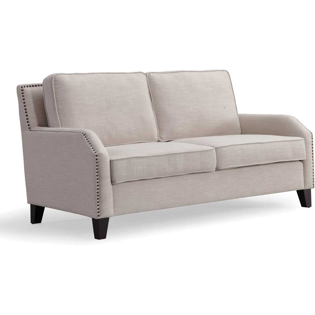 Halluin Beige Linen Loveseat