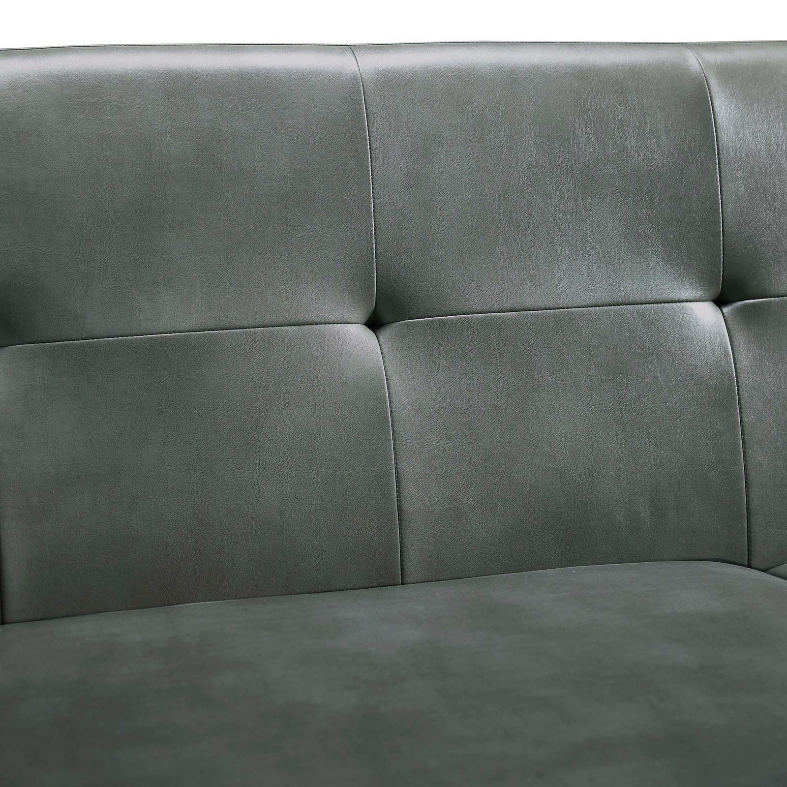 Lynette Leather Loveseat Smoke Gray
