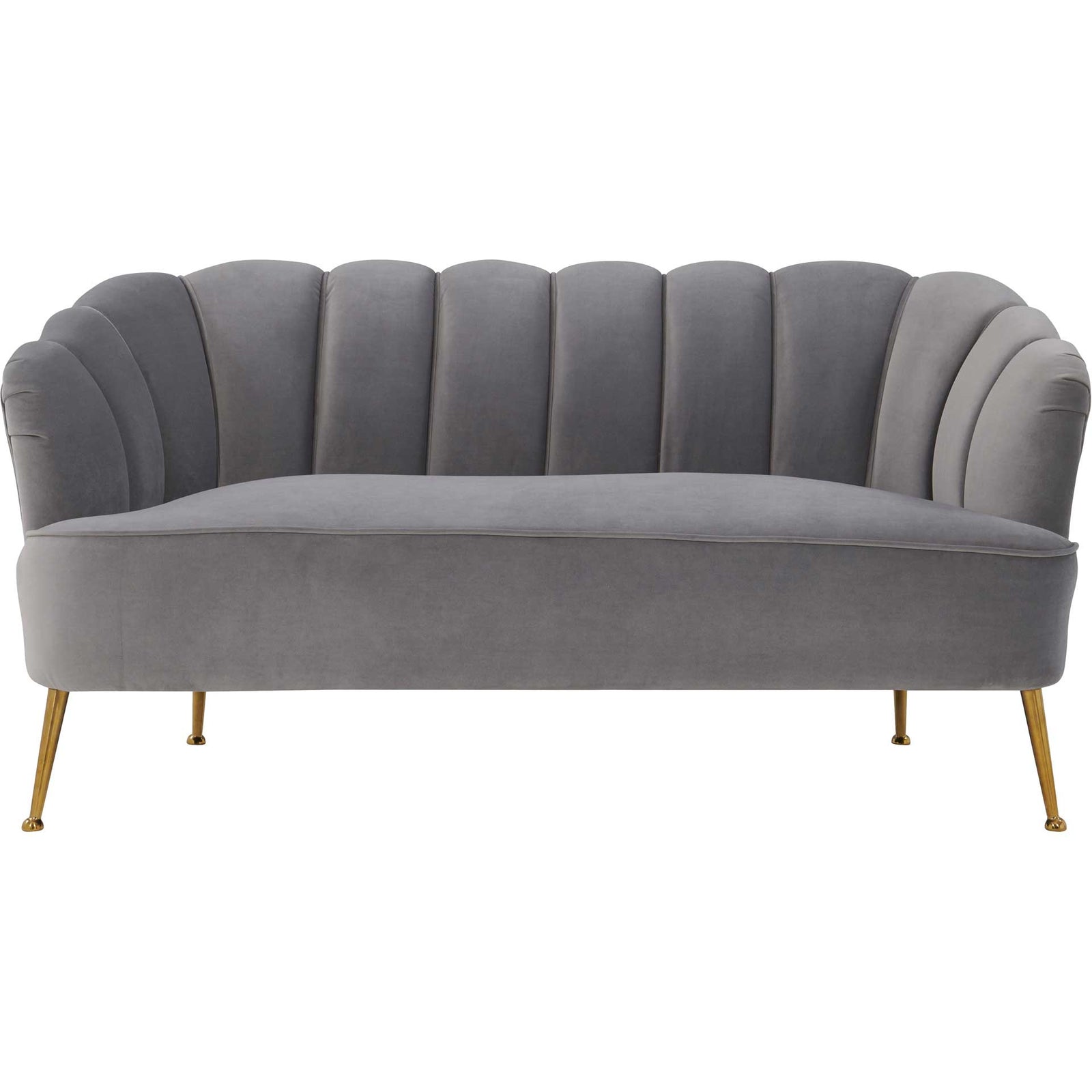 Dalton Velvet Loveseat Gray