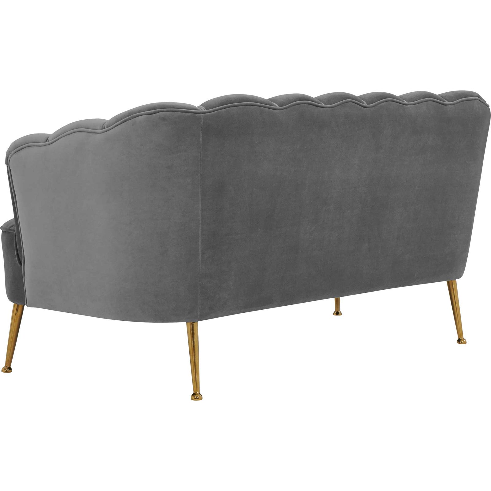 Dalton Velvet Loveseat Gray