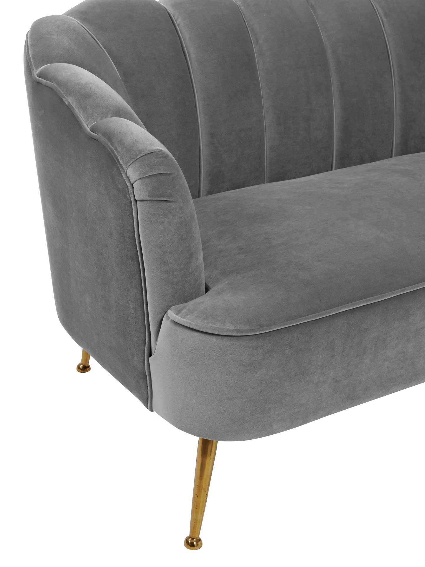 Dalton Velvet Loveseat Gray