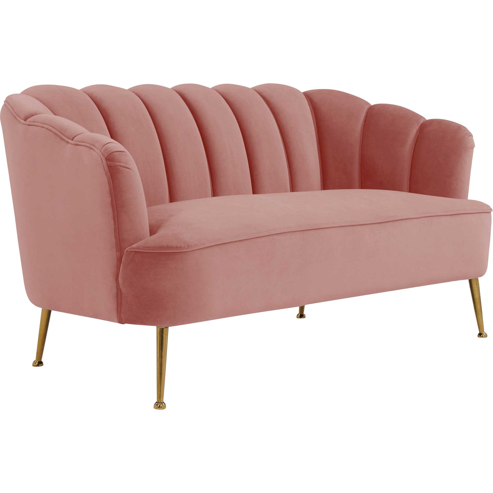 Dalton Velvet Loveseat Blush