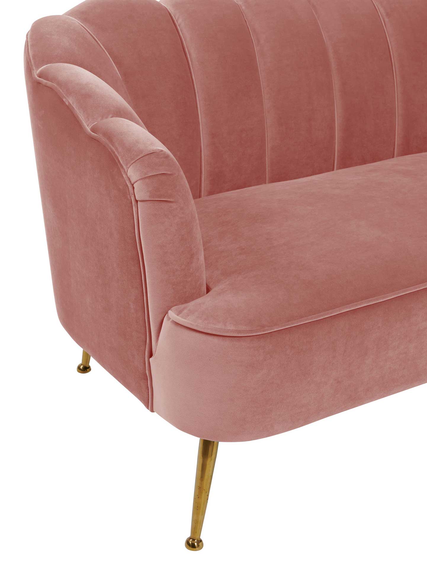 Dalton Velvet Loveseat Blush
