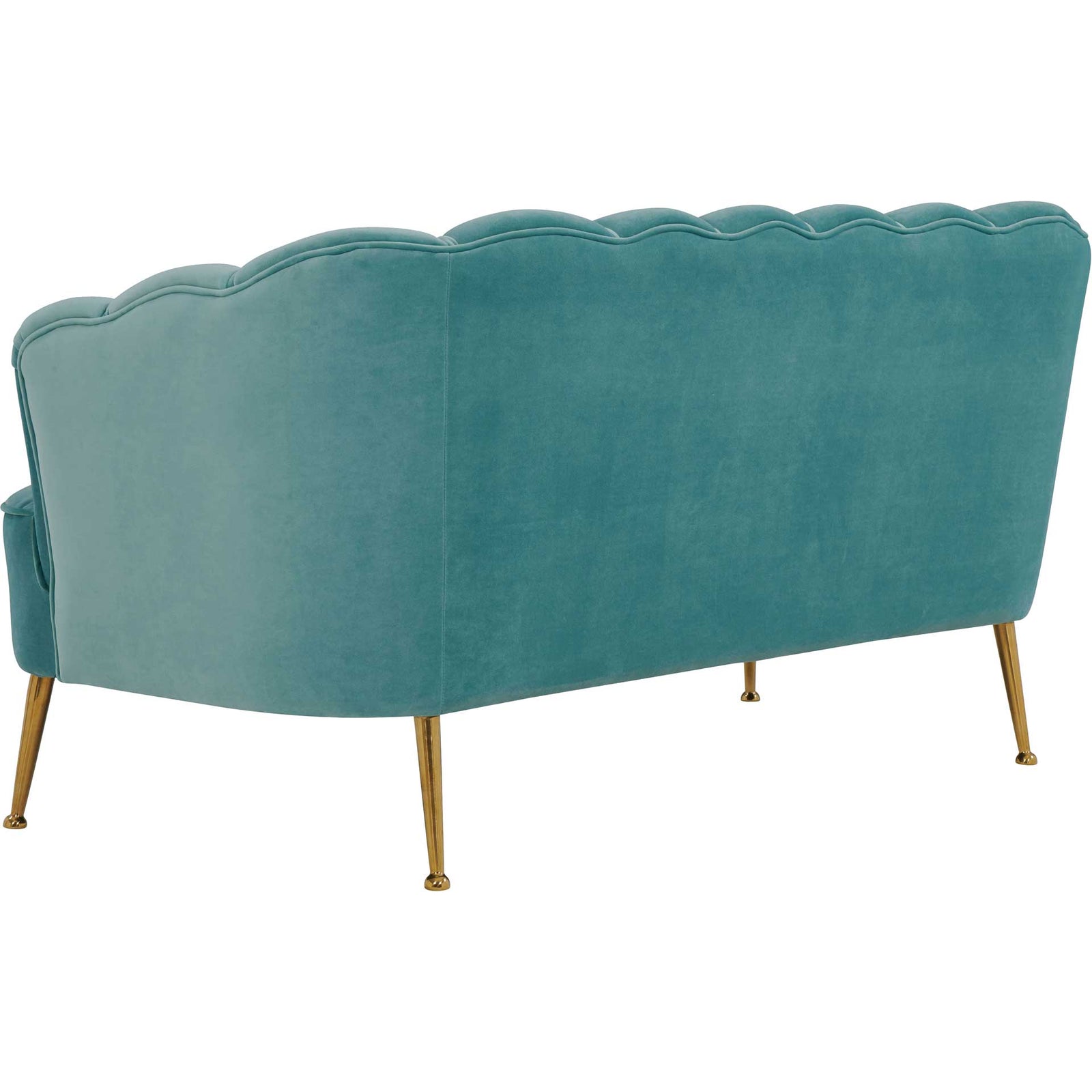Dalton Velvet Loveseat Sea Blue