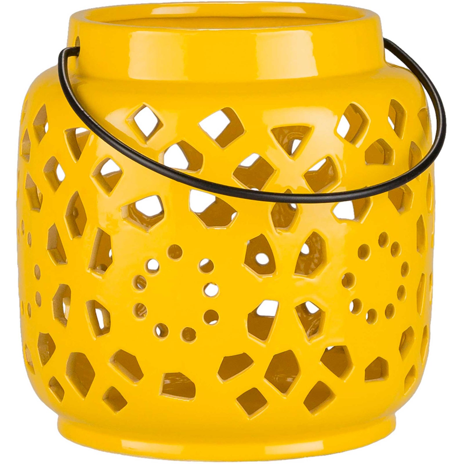 Avery Ceramic Lantern Mustard