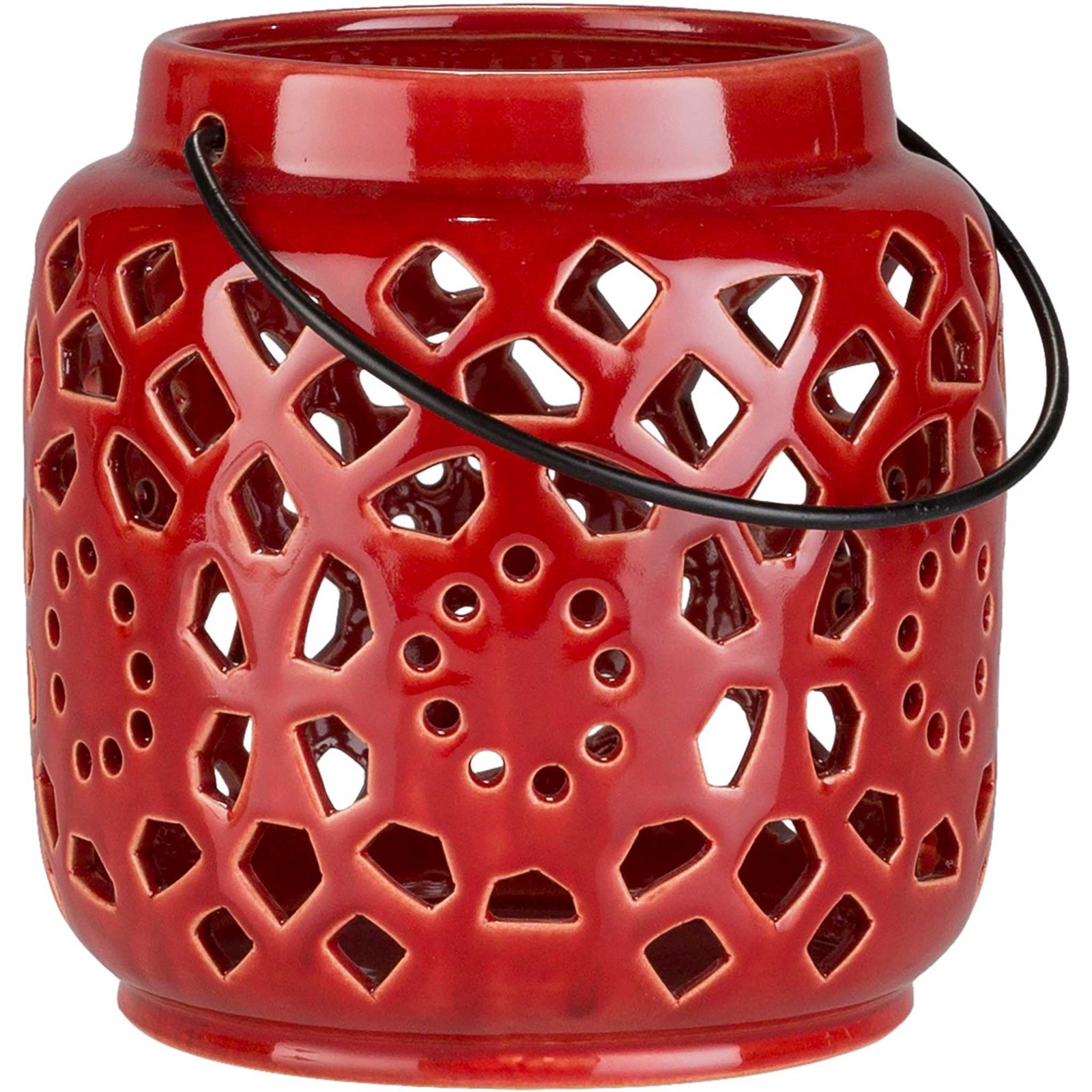 Avery Ceramic Lantern Terracotta