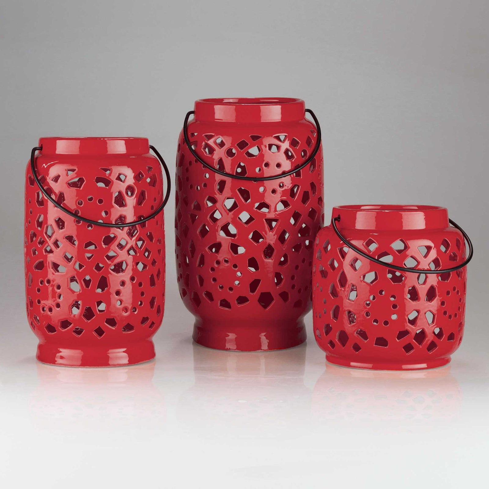 Avery Ceramic Lantern Terracotta