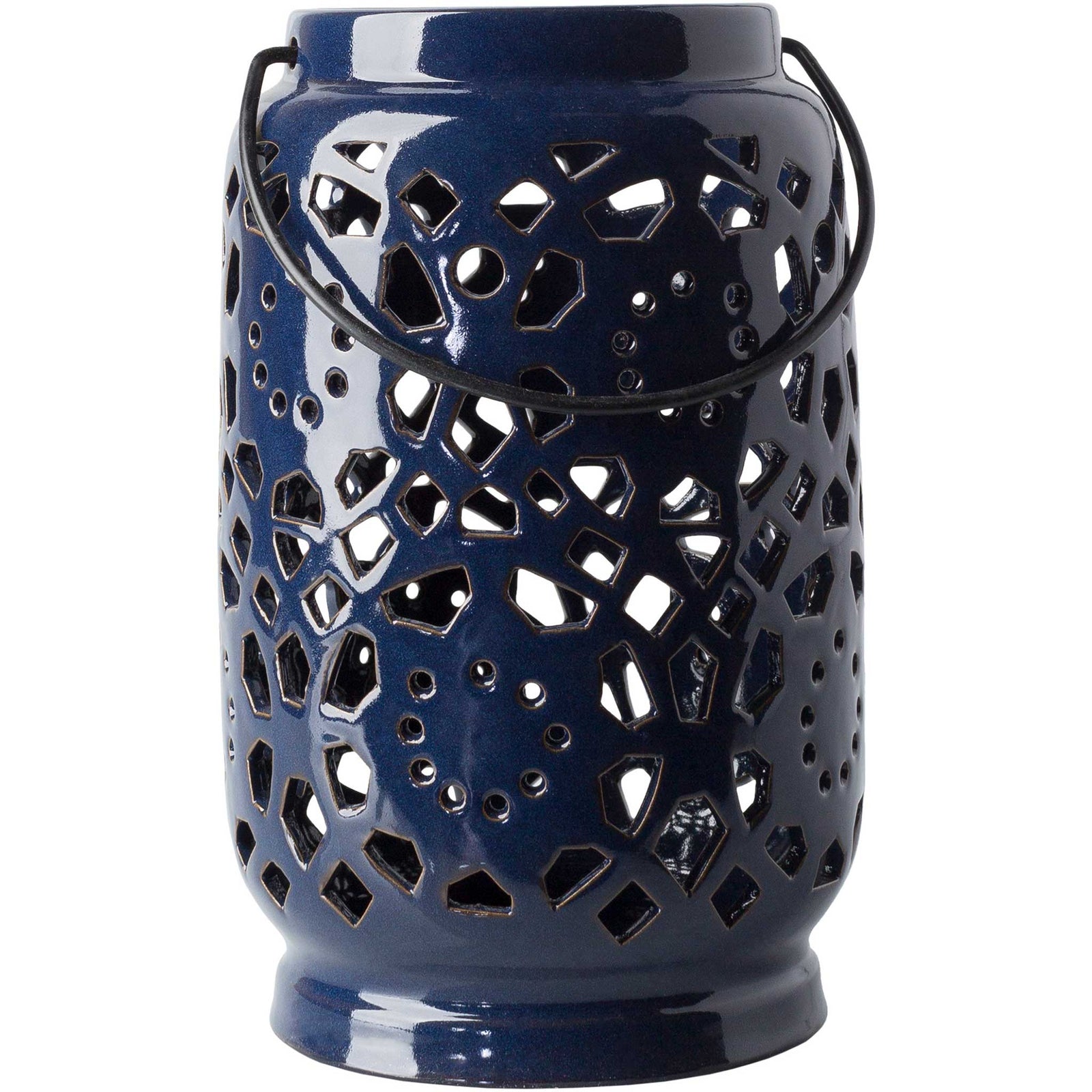 Avery Ceramic Lantern Navy