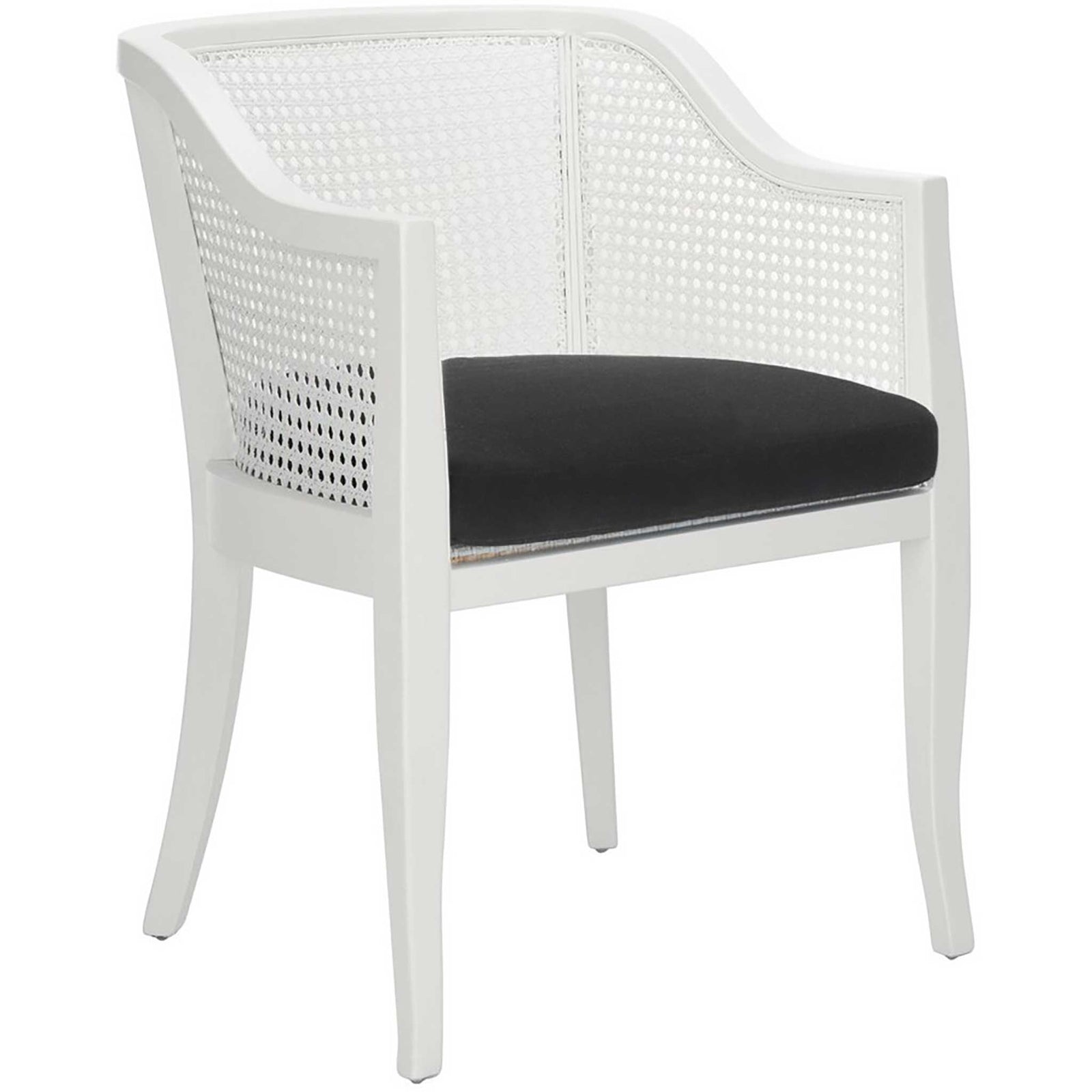 Ricardo Cane Dining Chair White